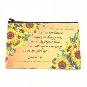NEW - Floral Christian Bible Makeup Bag Pouch - Cosmetic Bags - Style 2